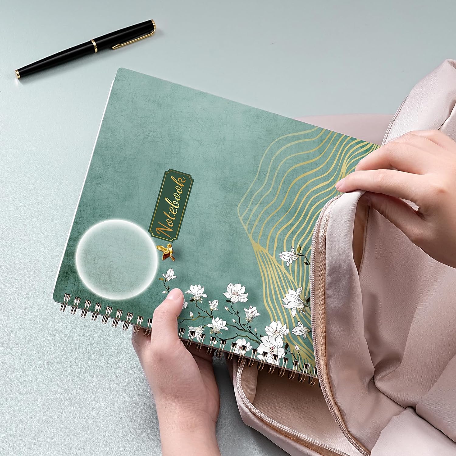 Spiral Notebook/Journal - Notebook, 8.5" x 11", Notebooks Journal for Work, 160 Pages, Journals for Women, Notebooks College Ruled Journals for Writing, with Premium Paper & Back Pocket, Moon Design - Image 8