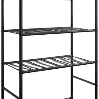 Storage Shelves - 5 Tier Shelf Organizer, Heavy Duty Garage Shelving Unit with Leveling Feet, Stable Metal Shelves Organizer for Pantry, Kitchen and Closet, 33.0" W x 12.6" D x 72.0" H, Black