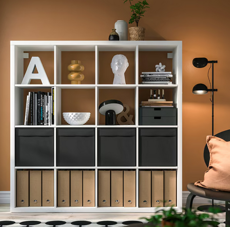 IKEA KALLAX storage shelving for video game collection