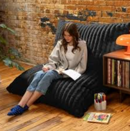 Jaxx oversized bean bag couch for gaming room lounging